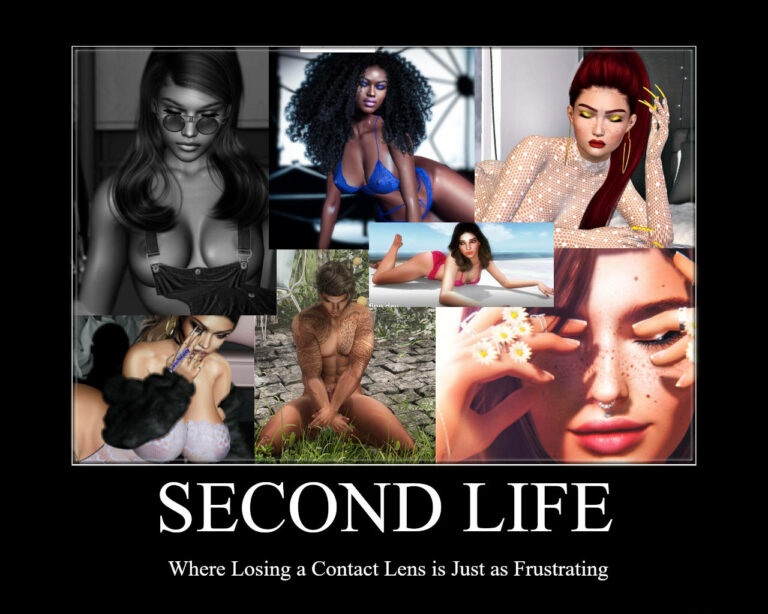 Second Life Meme - Losing Contact Lens